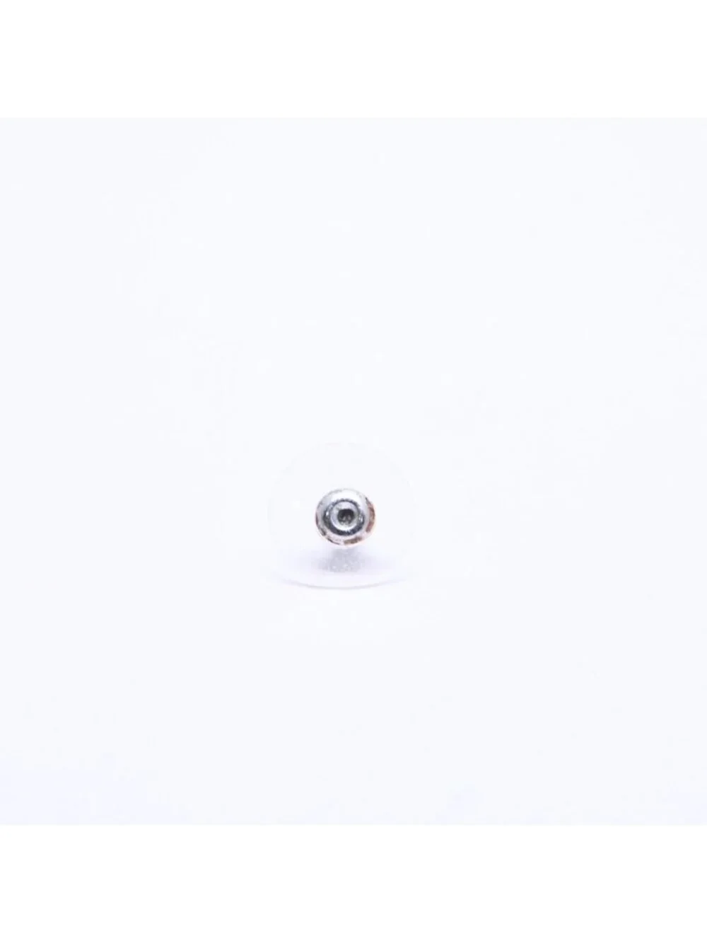 Chanel Earrings Round Big Stone 09 Silver Color Rhinestone